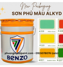 Sơn dầu Benzo màu trắng mờ 604BM lon 3 lít, thùng 17.5L