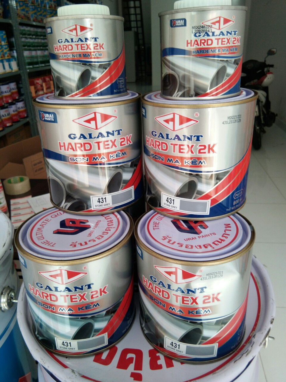 Bảng màu sơn sắt mạ kẽm Galant Hard Tex 2K Bảng màu sơn sắt mạ kẽm Galant Hard Tex 2K