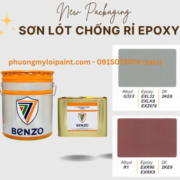 Sơn lót epoxy giàu kẽm Benzo EXZ678 17.5L