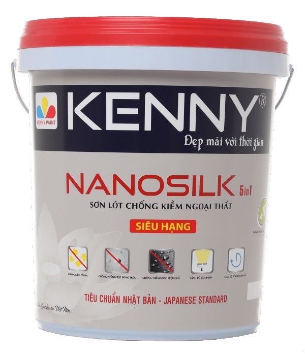 Sơn lót ngoại thất Kenny Nanoshilk 5 in 1 siêu hạng Sơn lót ngoại thất Kenny Nanoshilk 5 in 1 siêu hạng