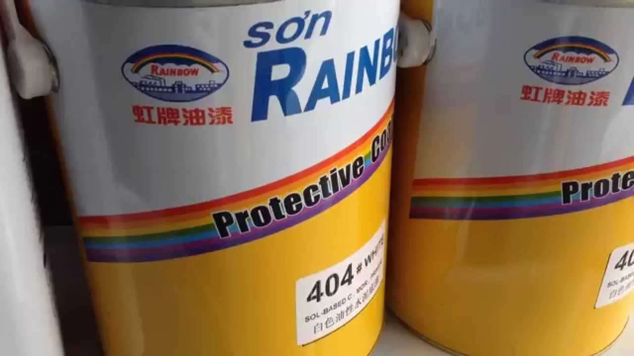 Sơn nước gốc dầu Rainbow lớp lót màu trắng mã 404 Sơn nước gốc dầu Rainbow lớp lót màu trắng mã 404