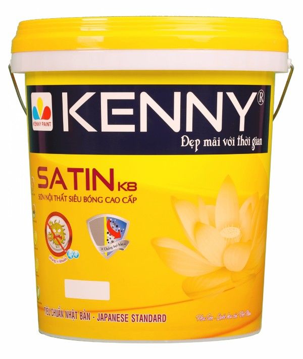 Sơn nước nội thất Kenny siêu bóng Satin K8 Sơn nước nội thất Kenny siêu bóng Satin K8