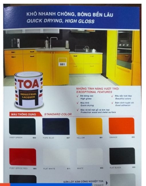 Bảng giá sơn công nghiệp Toa khô nhanh mới nhất 2025 Bảng giá sơn công nghiệp Toa khô nhanh mới nhất 2025