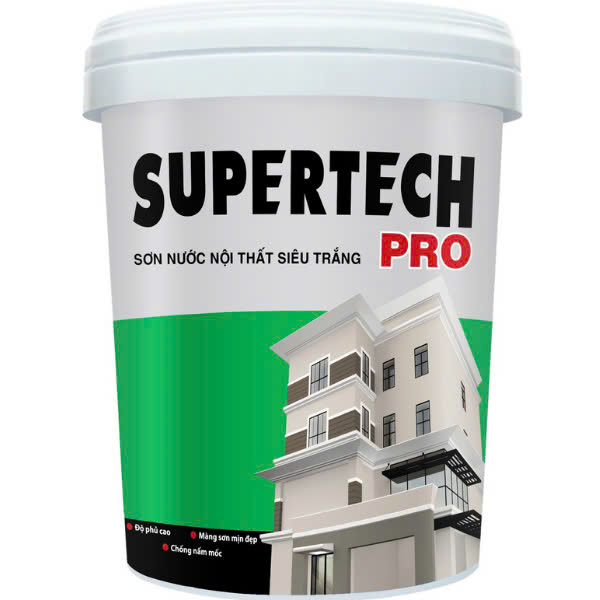 Sơn nước nội thất Supertech Pro Nội thất Siêu trắng