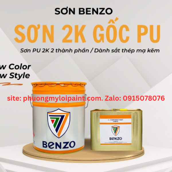 Sơn phủ 2K Benzo màu đen mờ 2K507BM bộ 17.5L