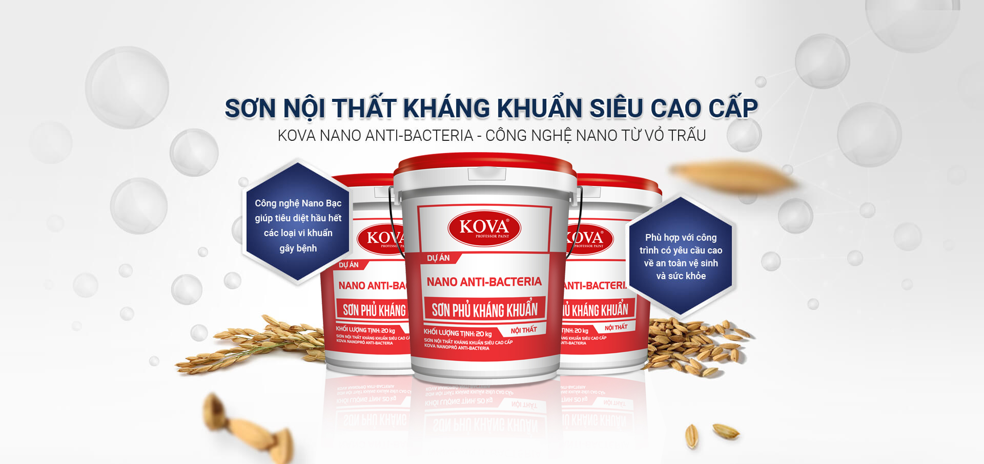 Sơn Nội Thất Kháng Khuẩn Siêu Cao Cấp KOVA NANO Anti-Bacteria