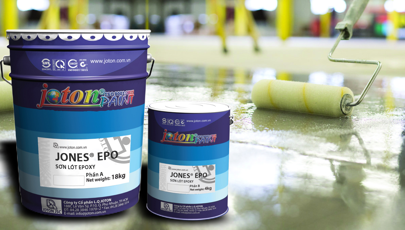 Sơn lót epoxy Jones EPO xám 156: Chất lượng vượt trội Sơn lót epoxy Jones EPO xám 156: Chất lượng vượt trội