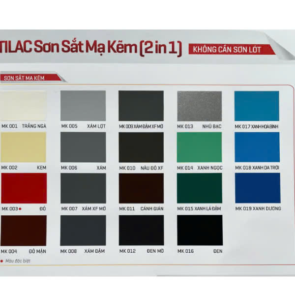 Hình ảnh Sơn sắt mạ kẽm Tilac Nippon màu xanh ngọc  MK014