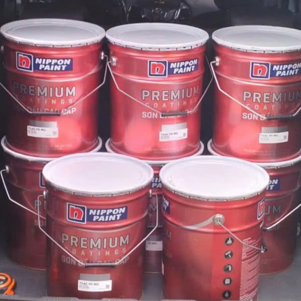Sơn phản quang Nippon màu vàng lon 5 lít 4