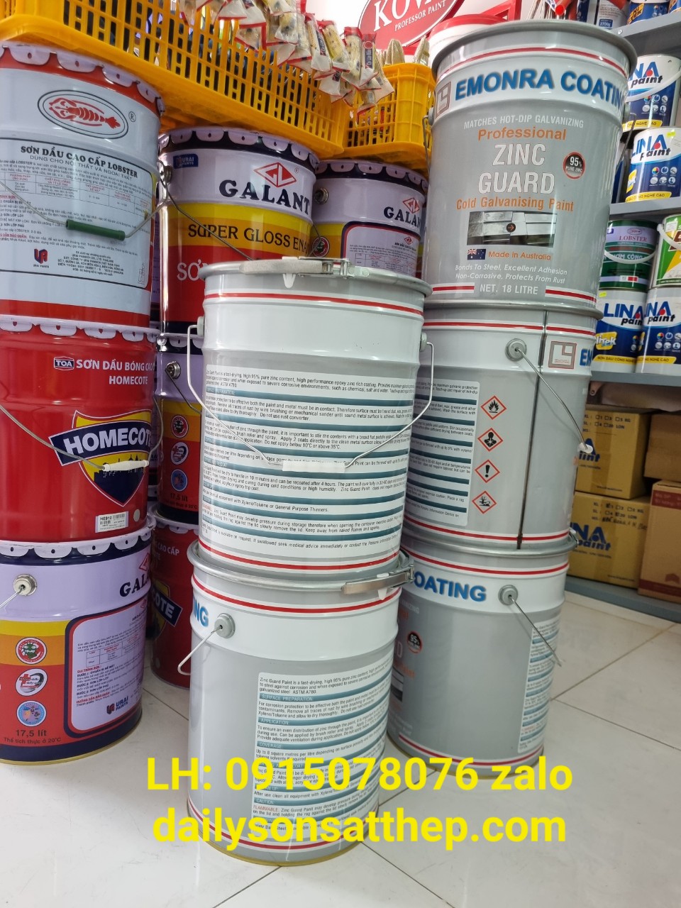 Đại lý bán sơn mạ kẽm lạnh Zinc Guard nhập khẩu