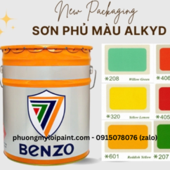Sơn dầu Benzo mã 035 lon 3 lít, thùng 17.5L