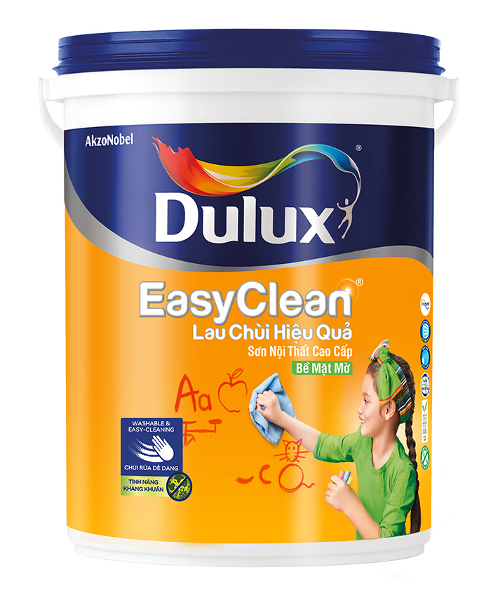 Sơn Nội Thất Dulux EasyClean Lau Chùi Hiệu Quả Bề Mặt Mờ 99A 2