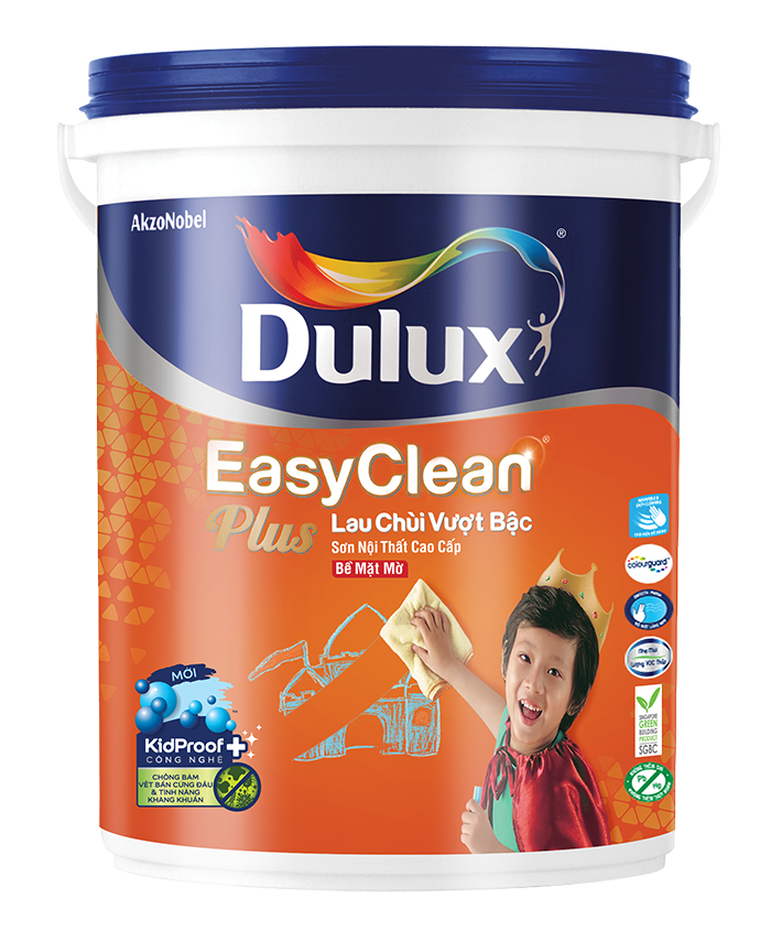 Sơn Dulux EasyClean Plus Lau Chùi Vượt Bậc Bề Mặt Bóng 2 Sơn Dulux EasyClean Plus Lau Chùi Vượt Bậc Bề Mặt Bóng 2