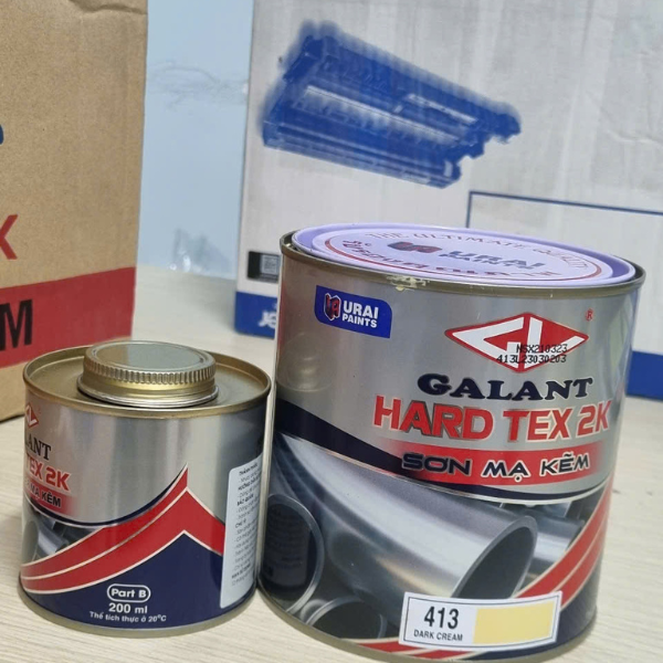 Sơn mạ kẽm Hard tex 2K Galant màu vàng nghệ 409 1