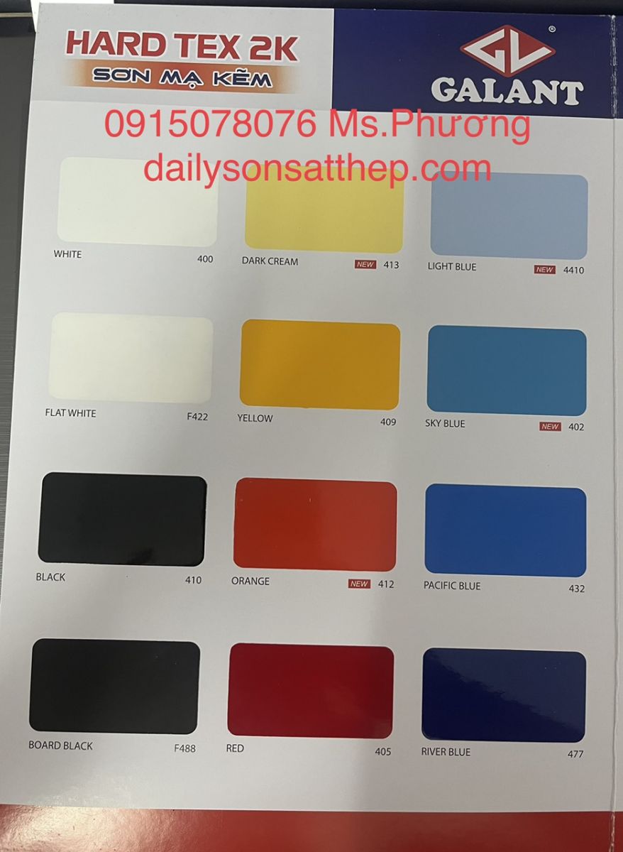 Hình ảnh Sơn mạ kẽm Hard tex 2K Galant màu cam 412