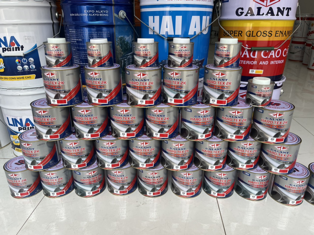 Hình ảnh Sơn mạ kẽm Hard tex 2K Galant màu cam 412