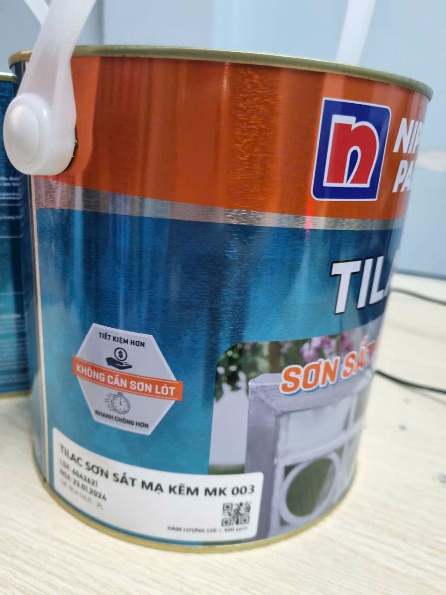 Sơn sắt mạ kẽm Tilac Nippon màu xanh da trời MK018 3